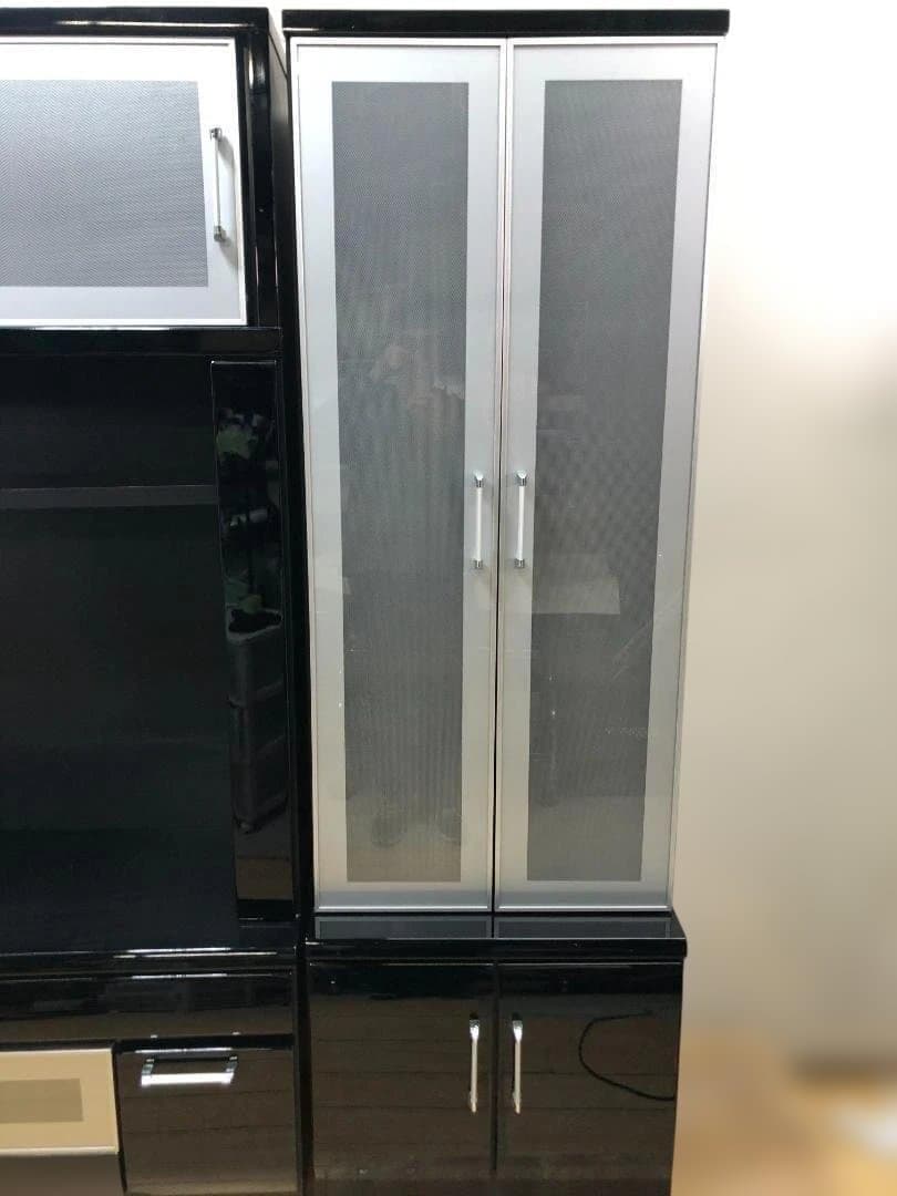 送料無料 ニトリ コーラル 壁面収納 テレビボードブラック ガラス扉251216