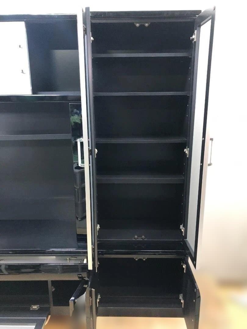 送料無料 ニトリ コーラル 壁面収納 テレビボードブラック ガラス扉251216