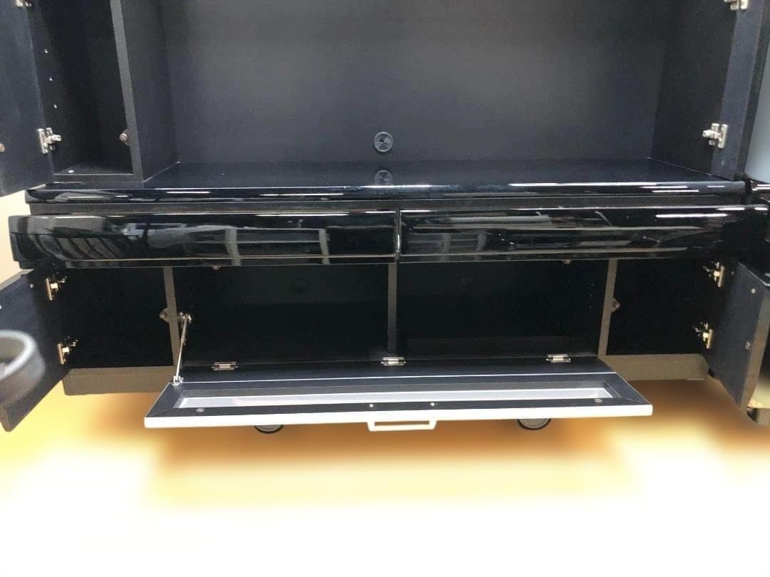 送料無料 ニトリ コーラル 壁面収納 テレビボードブラック ガラス扉251216