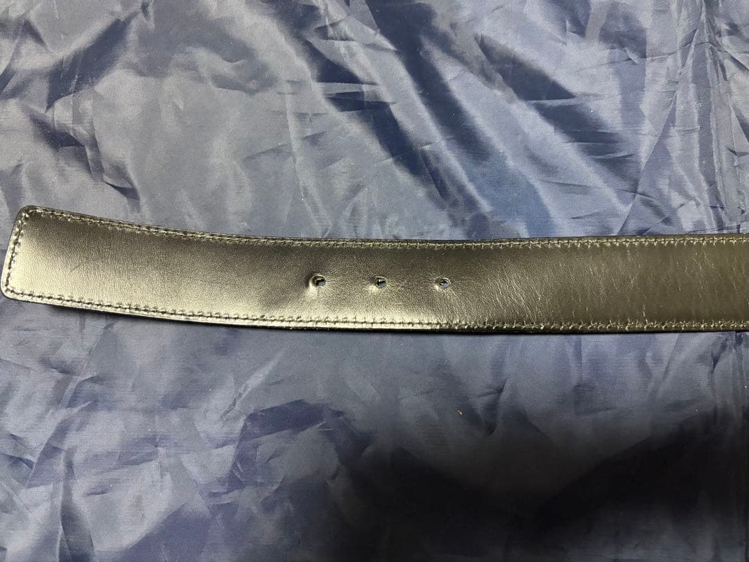 GUCCI グッチ ダブルG ベルト ブラック レザー 正規品 メンズ 使用感有