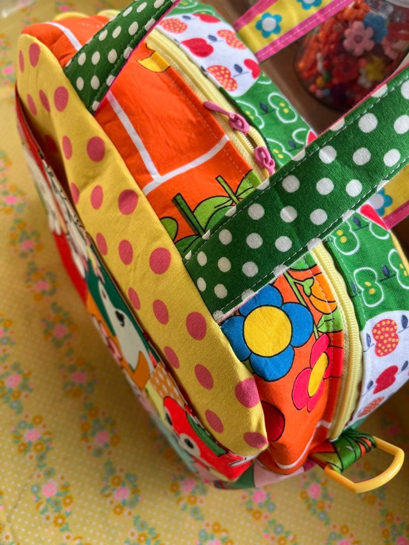 昭和レトロ ボストンバッグ カラフル