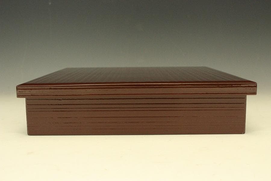 懐石 松花堂 垂れ柳 紋 蓋物 漆塗 十客(LC413)