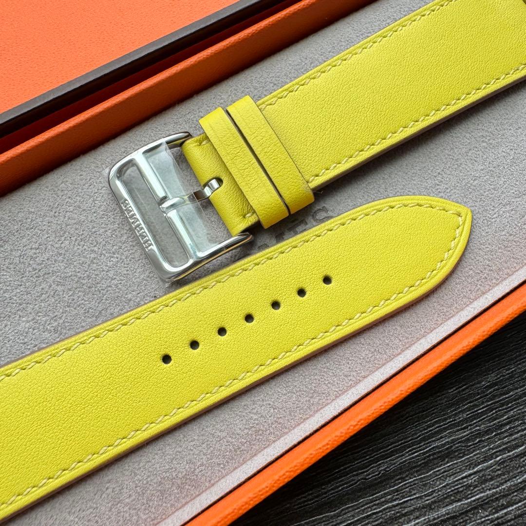 2592 未使用　Apple Watch エルメス　イエロー　ライム　レザー