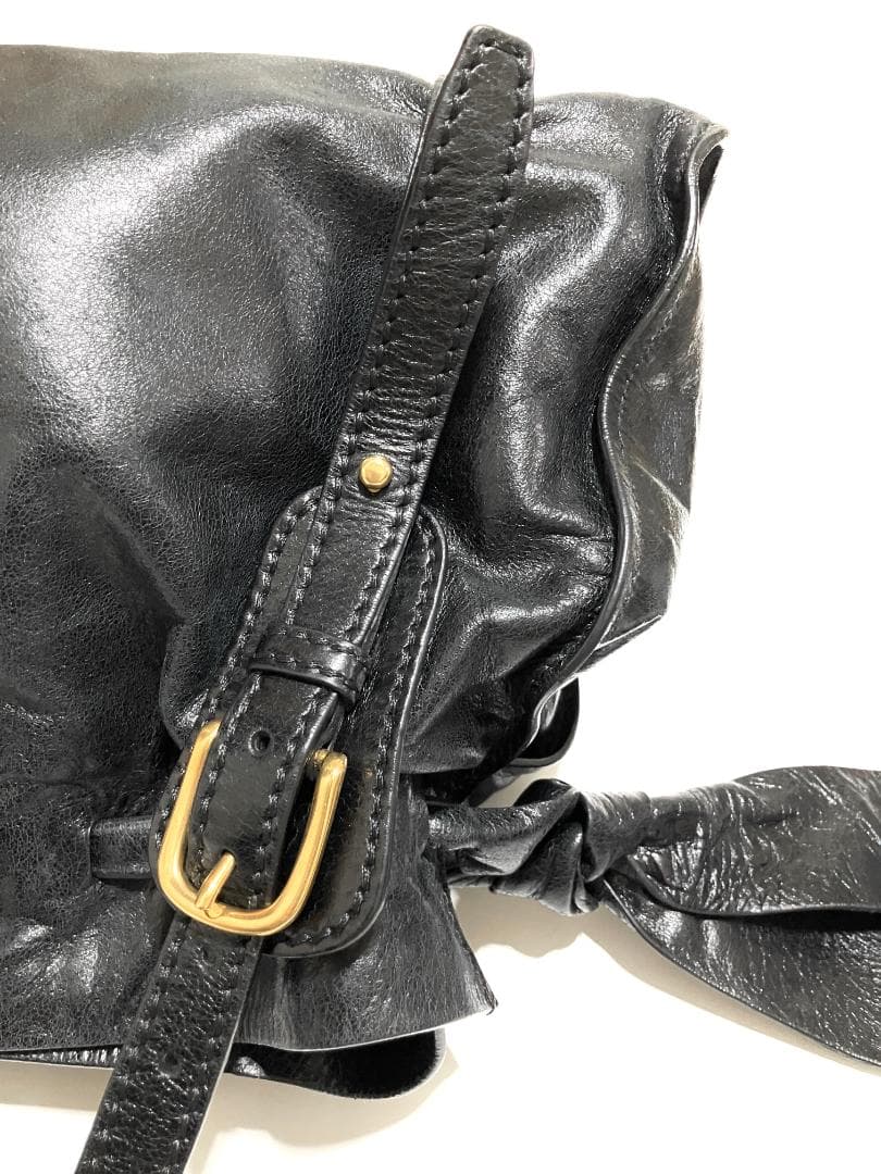 バッグ miu miu VITELLO Ribbon Leather Bag