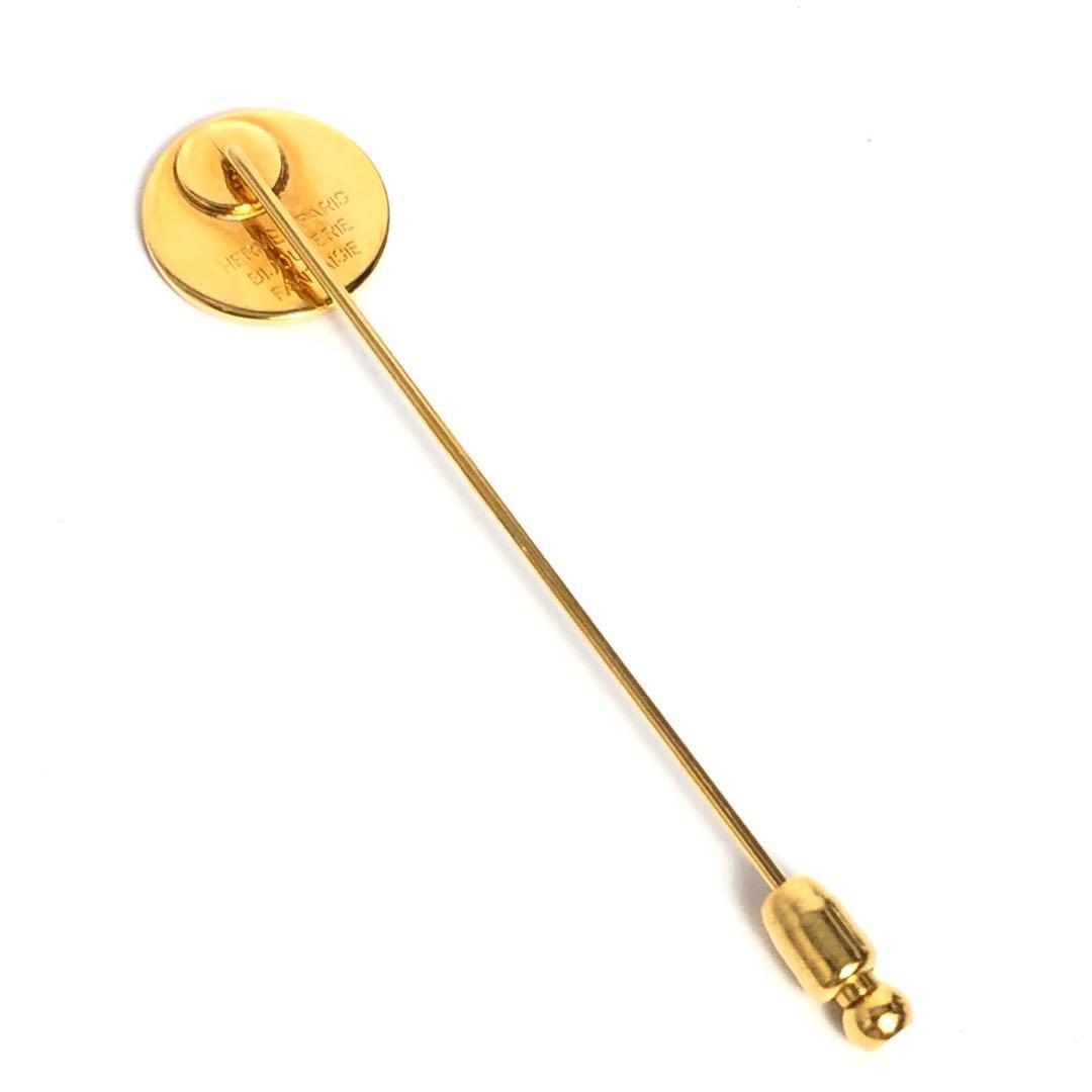 HERMES エルメス セリエ ピンブローチ ハットピン ゴールドカラー