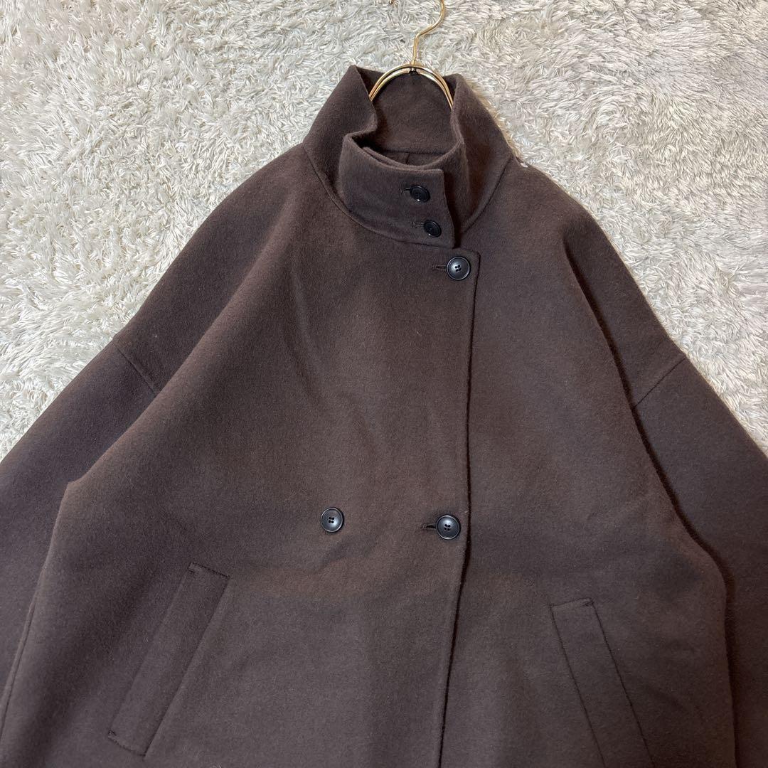 美品＊SLOBE IENA ダブルフェイススタンドコート　ブラウン　茶