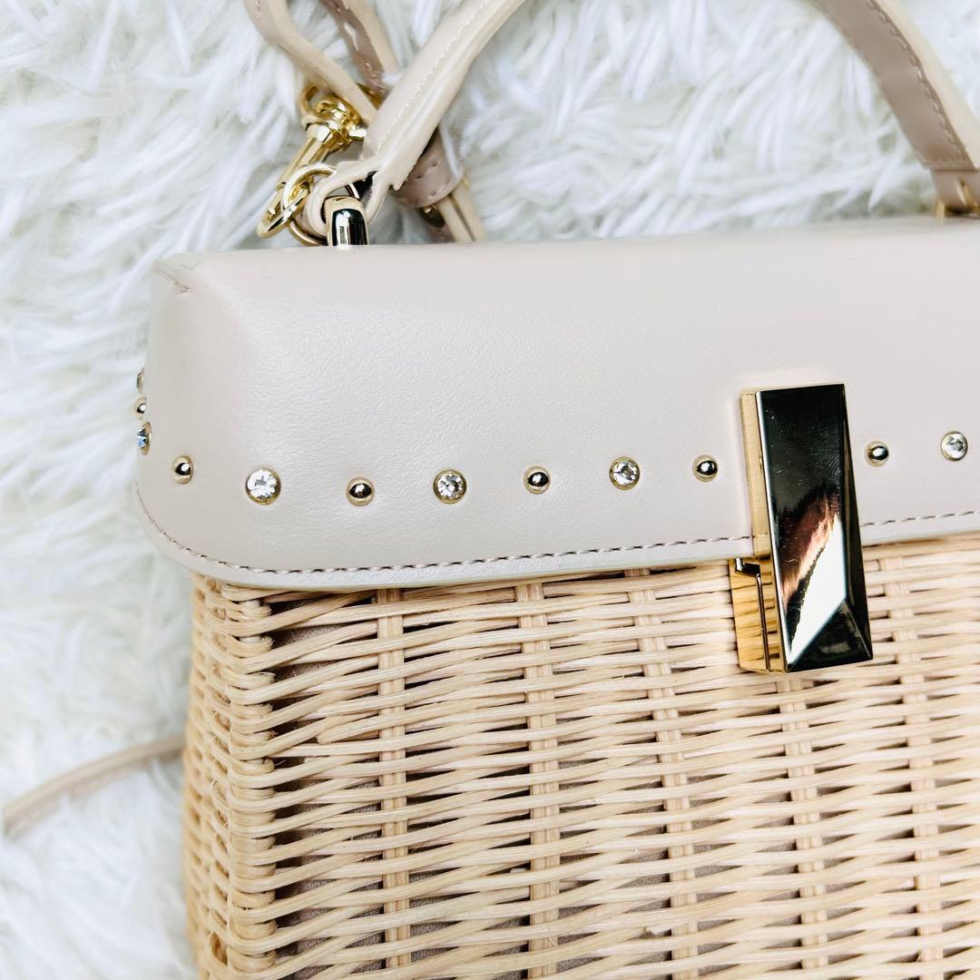 ★超希少・美品★ セルフォード ビジュー×スタッズシーズナルバッグ カゴバッグ