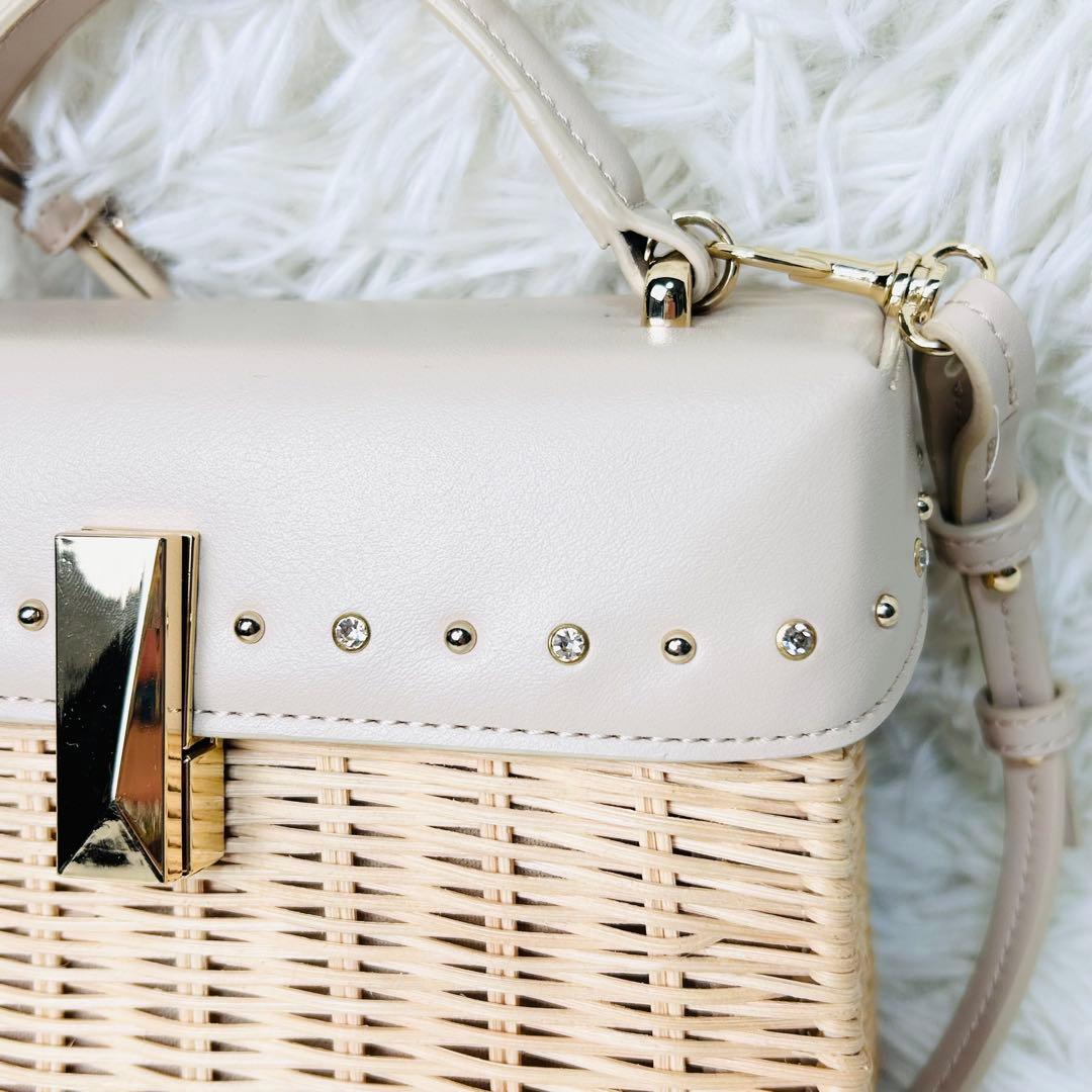 ★超希少・美品★ セルフォード ビジュー×スタッズシーズナルバッグ カゴバッグ