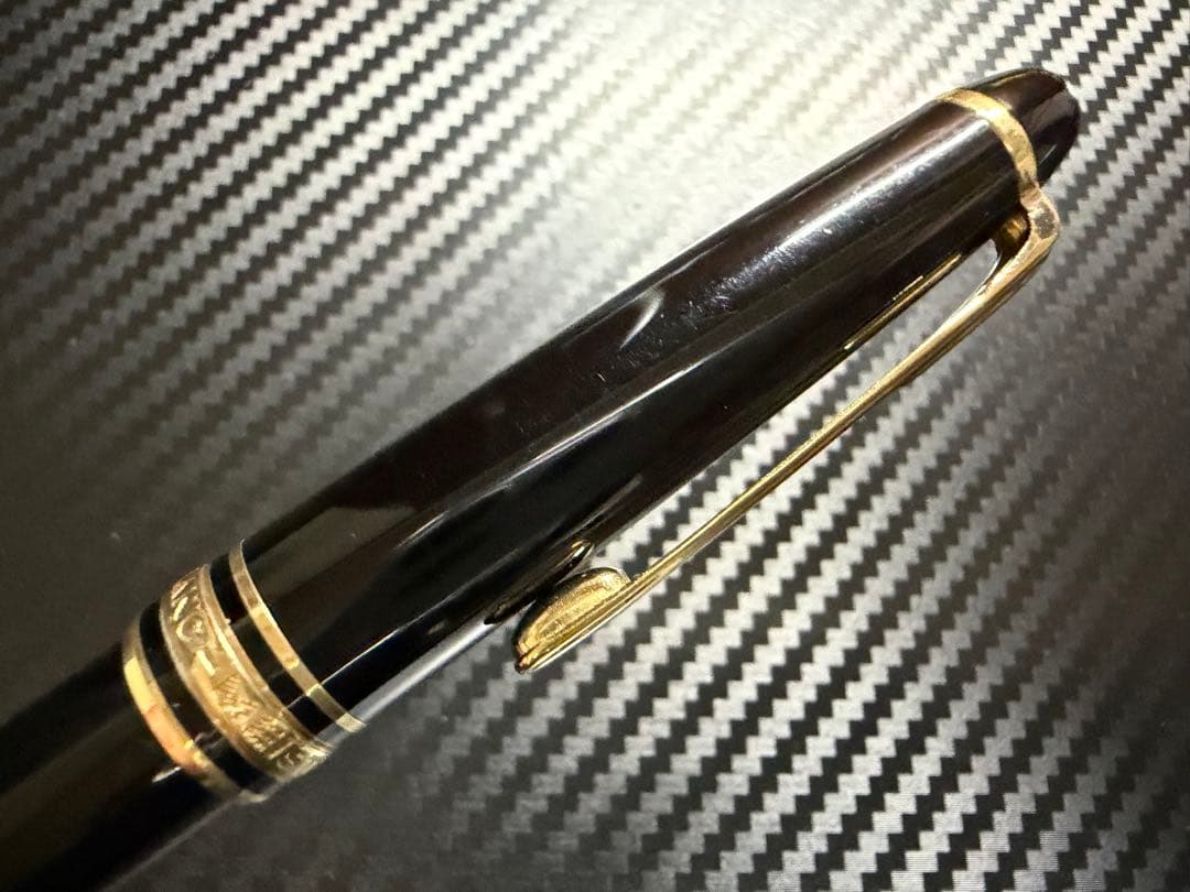 美品 エボナイト芯 モンブラン 144 ブラック 全金 F 細字 万年筆