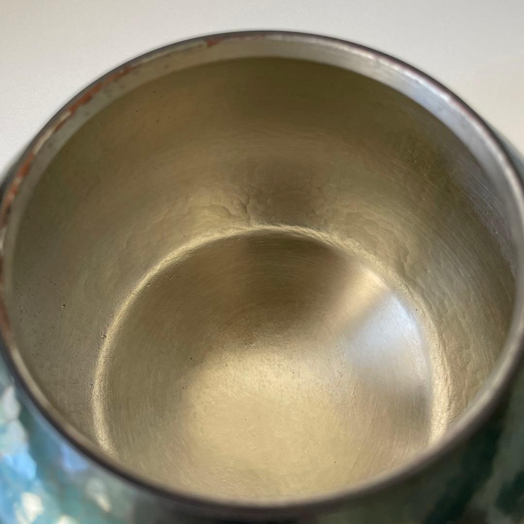 【玉川堂】✴︎未使用✴︎紫金鎚肌 銅製 茶器揃 燕鎚起銅器