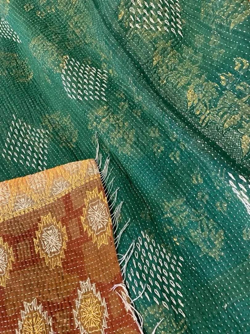 ✴︎ヴィンテージカンタキルト　ラリーキルト　マルチカバー✴︎