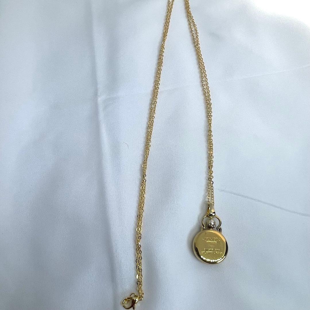 11 MIKIMOTO ペンダントウォッチ マザーオブパール 稼働品