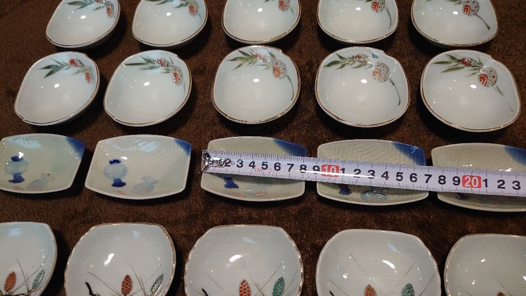 古伊万里　伊万里　豆皿　角皿　３種２０客