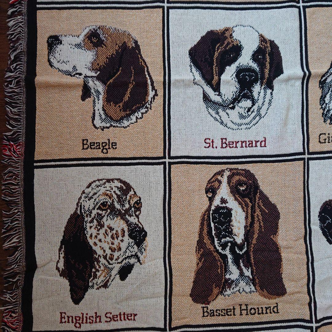 【新品】DOG (20犬種)柄 ラグ/カバー MADE IN U.S.A