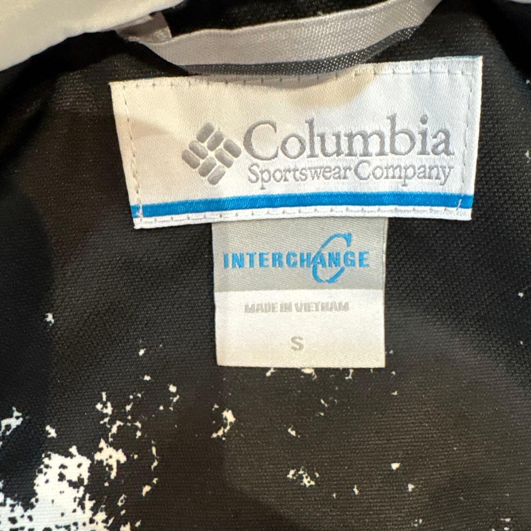コロンビア　Columbia フード付きアウターウェア 黒白　インナーダウン