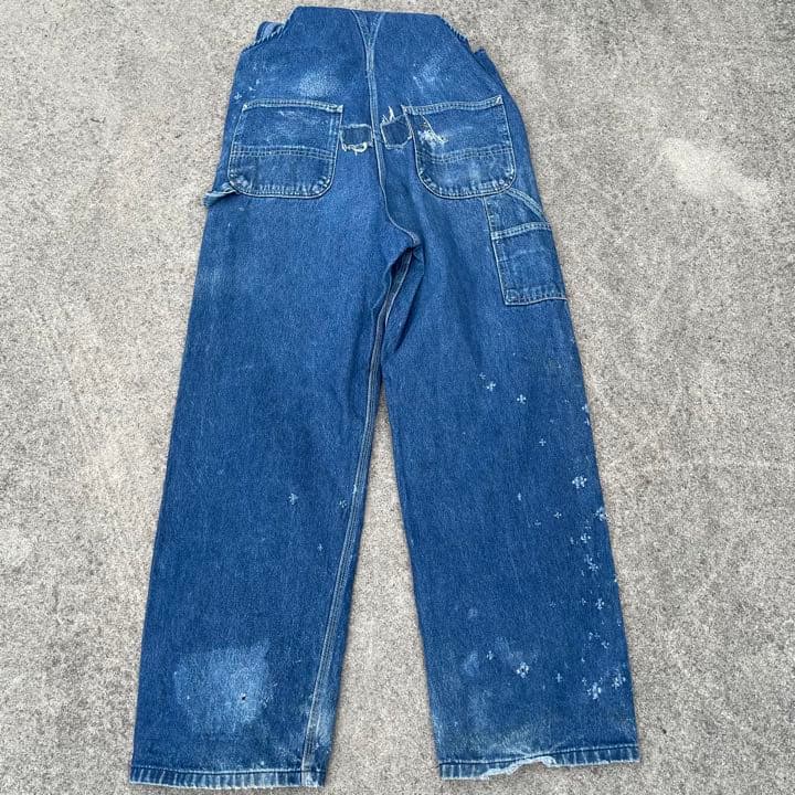 激渋　パッチワーク　ボロ　ビンテージ　カーハート　オーバーオール グランジ