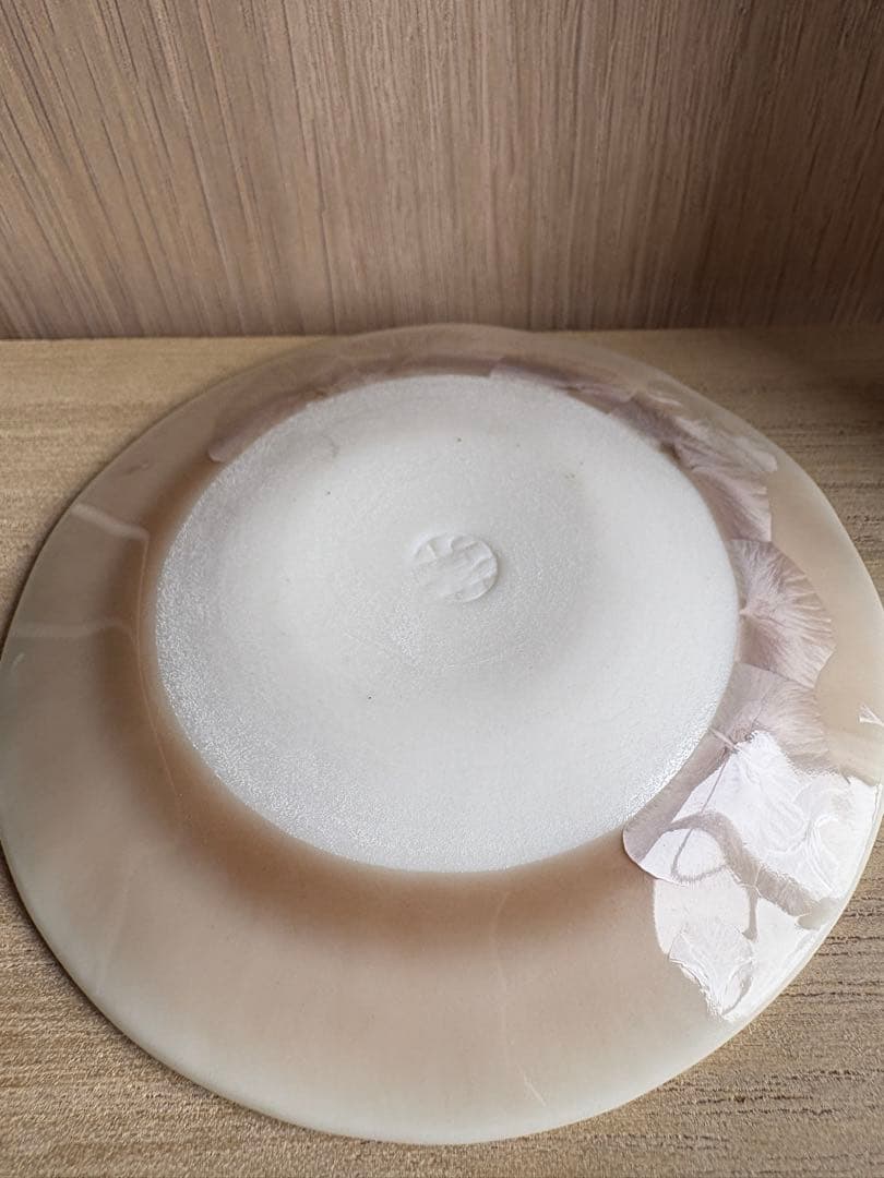 京都 陶器 結晶釉 プレート ピンク