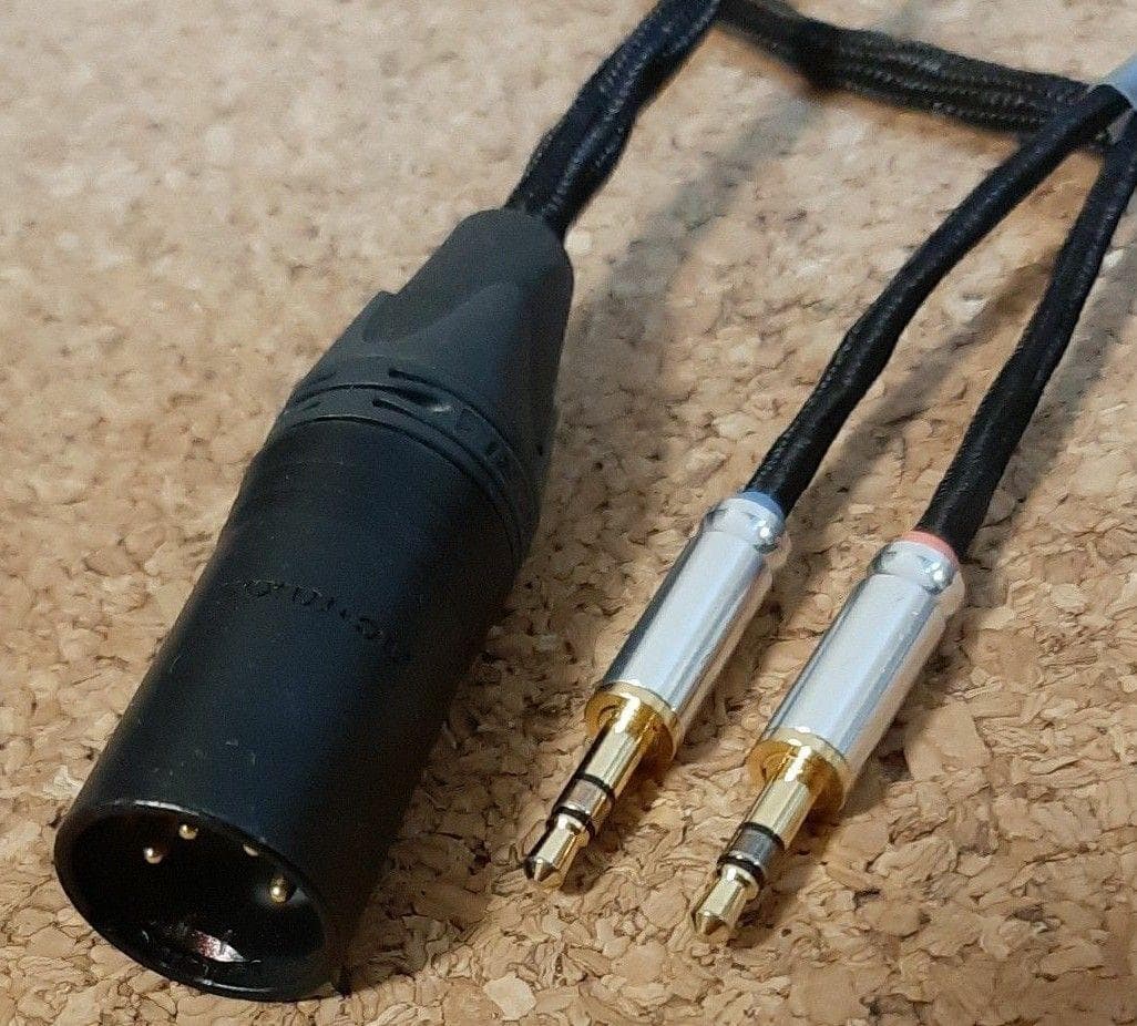 【中古】HIFIMAN専用超高音質バランスケーブル【ふじっこ煮さんハンドメイド】