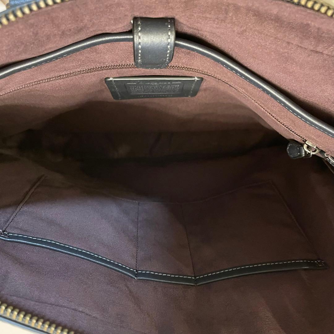 コーチ　ビジネスバッグ　ネイビー