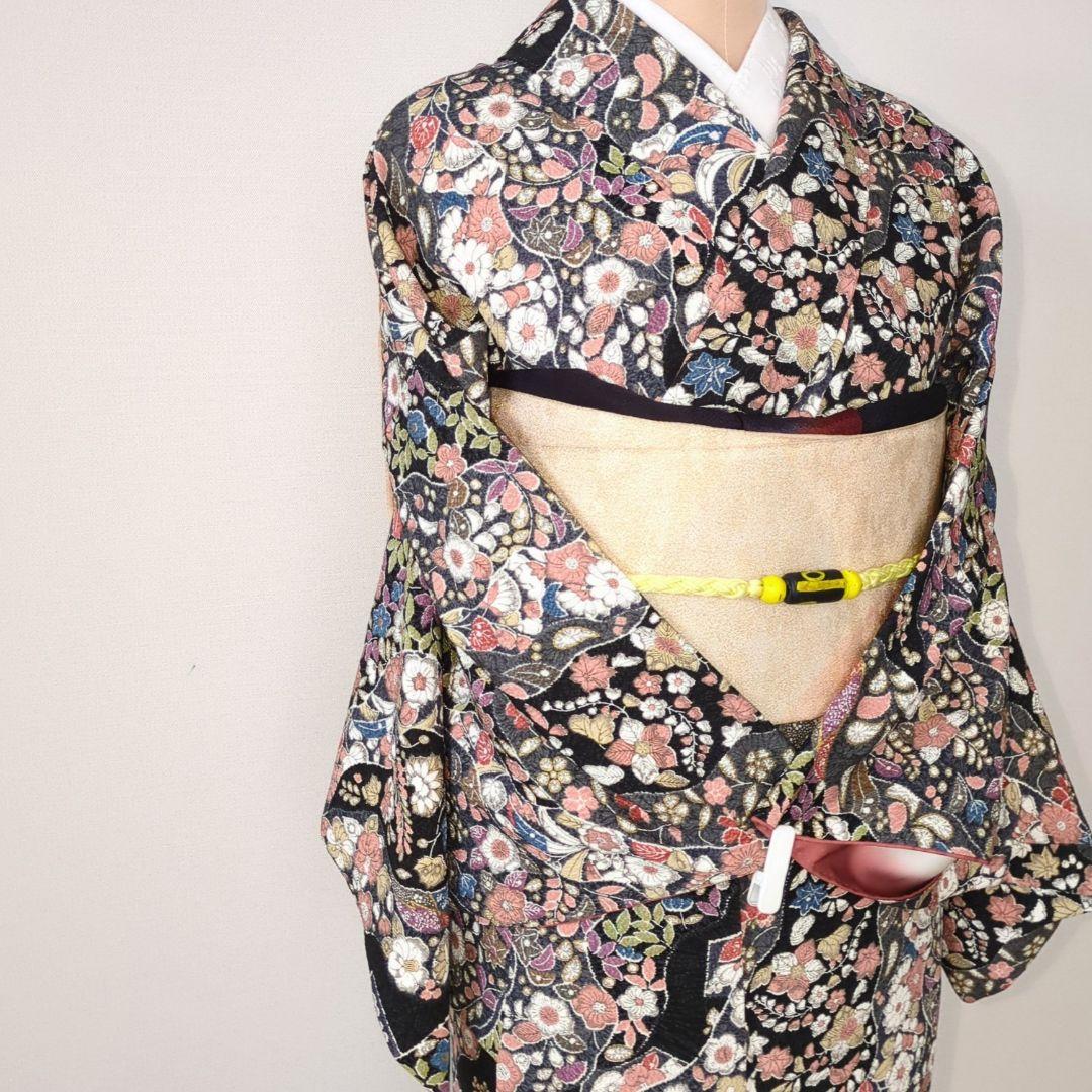 着物セットトールサイズ 正絹 辻ヶ花 小紋 花