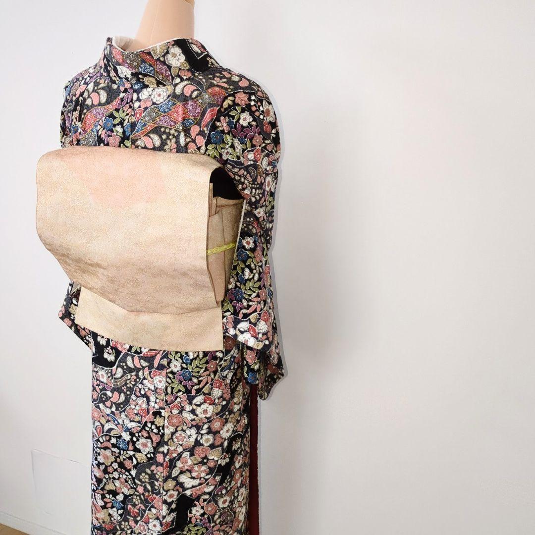 着物セットトールサイズ 正絹 辻ヶ花 小紋 花