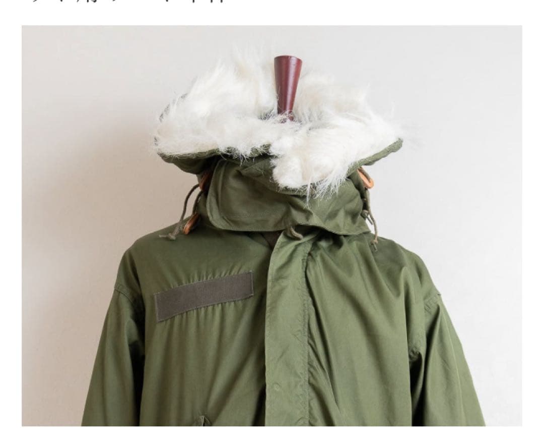 米軍US ARMYデッドストックM65フード 76年製　フィッシュテイル　コート