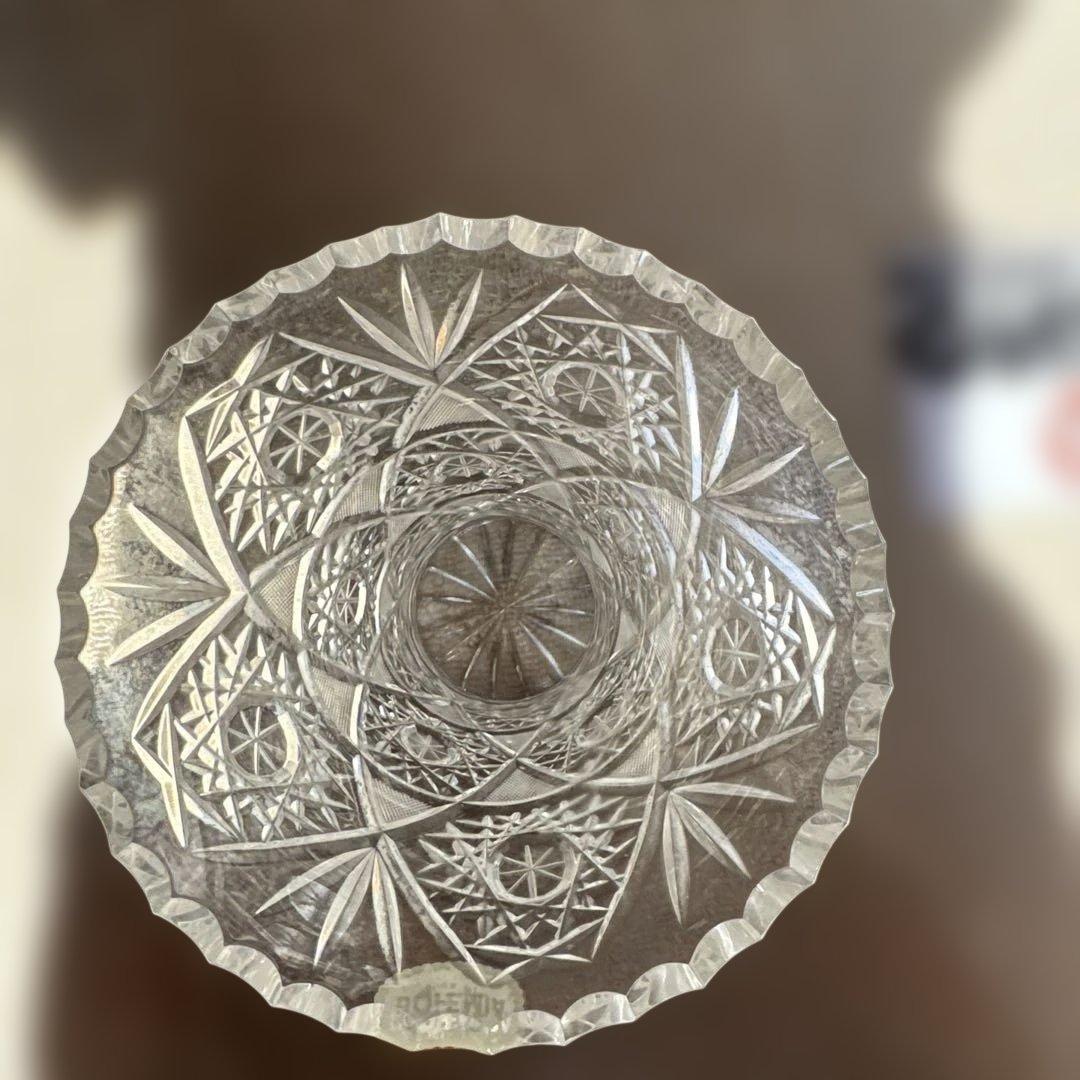 BOHEMIA カットクリスタル花瓶箱付き