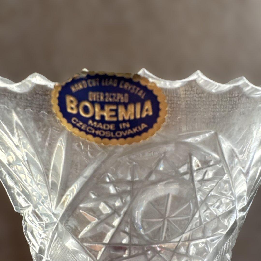 BOHEMIA カットクリスタル花瓶箱付き