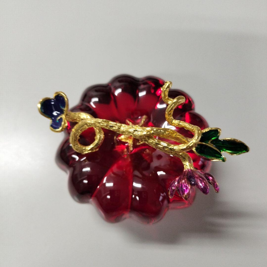 カボチャ型ガラス装飾品3点セット