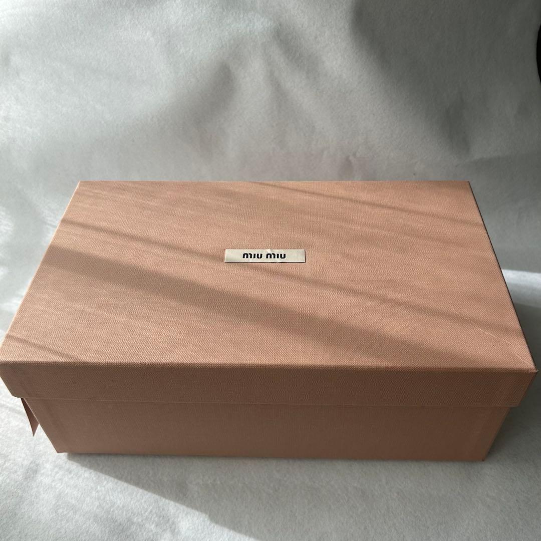 最終価格！未使用箱付き♡【ミュウミュウ】バレエフラットシューズ ベロア 黒 39