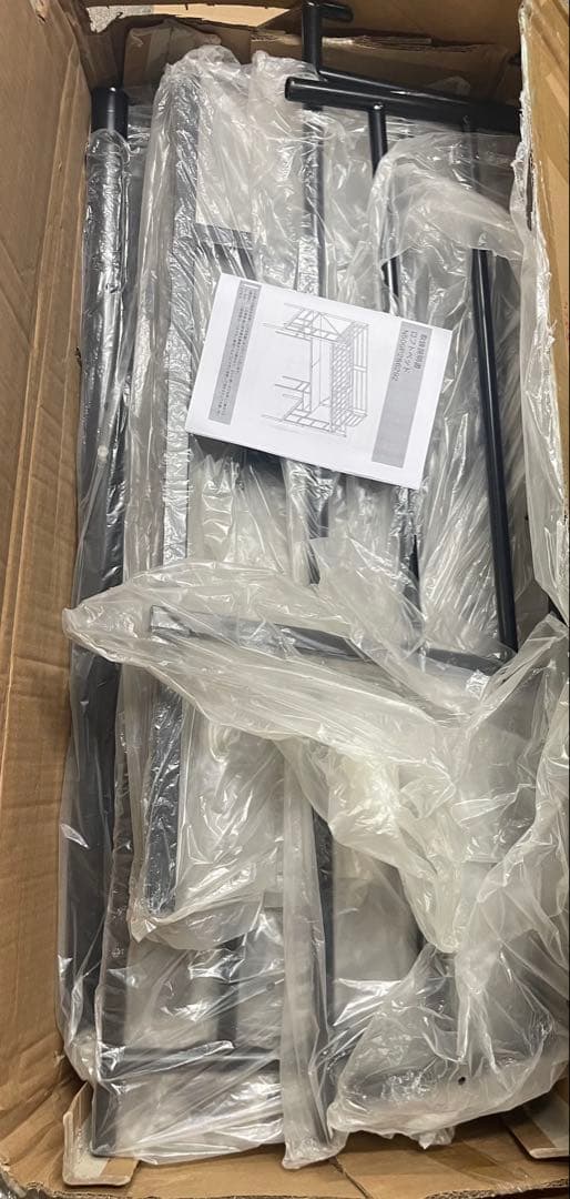 システムベット 宮棚　ロフトベッド シングル 手すり付き階段 側面収納　ブラック