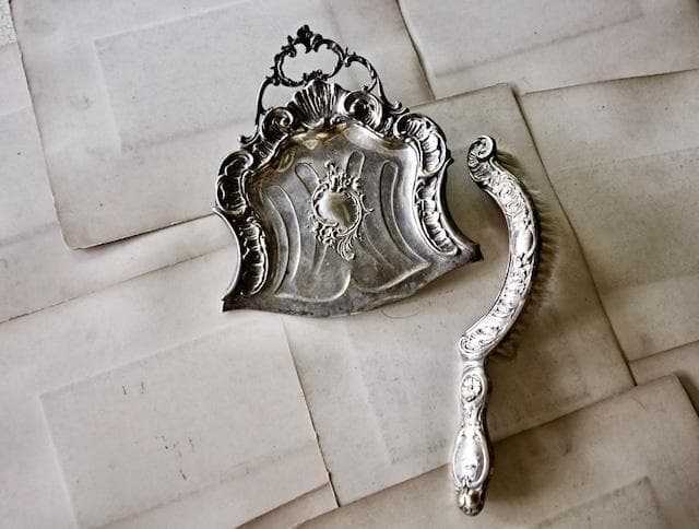 sold france 貝と薔薇とロカイユとロココ的ダストパン＆ブラシセット