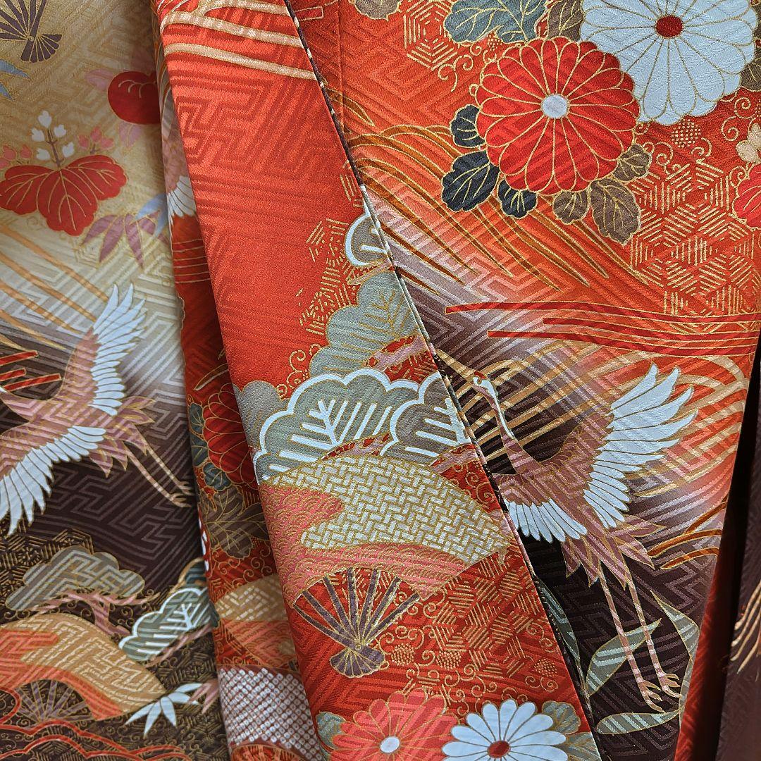 振袖フルセット(6点)・鈴乃屋・金彩加工・金駒刺繍・共八掛・正絹・逸品