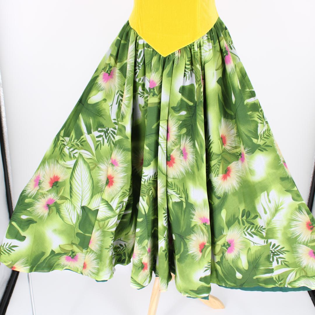 【フラダンス用衣装 美品 ベロアドレス】ハワイ製 CC FASHION