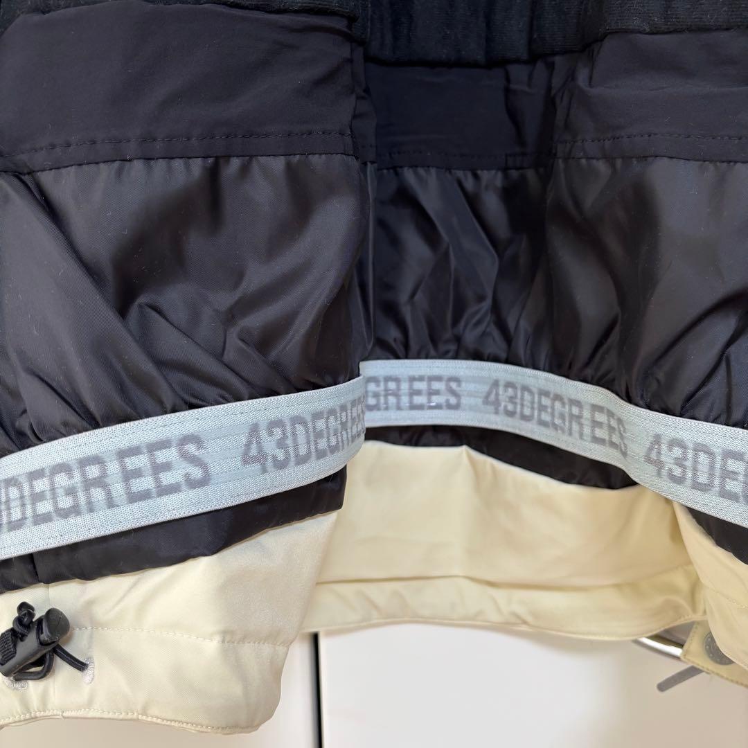43DEGREES スノーボード　スキーウェア　上下セット　Ｌ　ビブパンツ　手袋