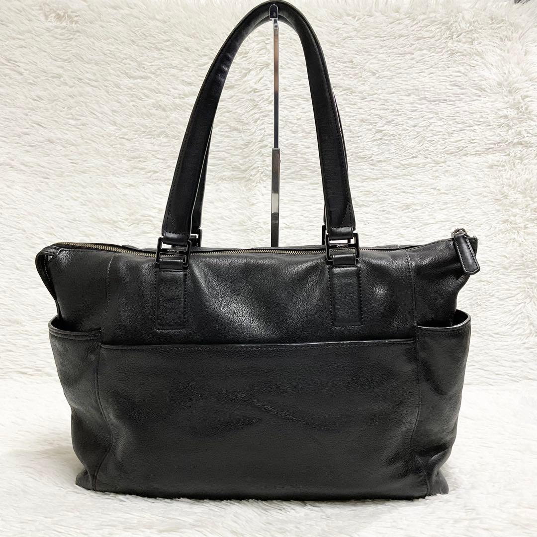 【希少品✨】トゥミ　トートバッグ　ビジネスバッグ　ビーコンヒル　オールレザー　黒