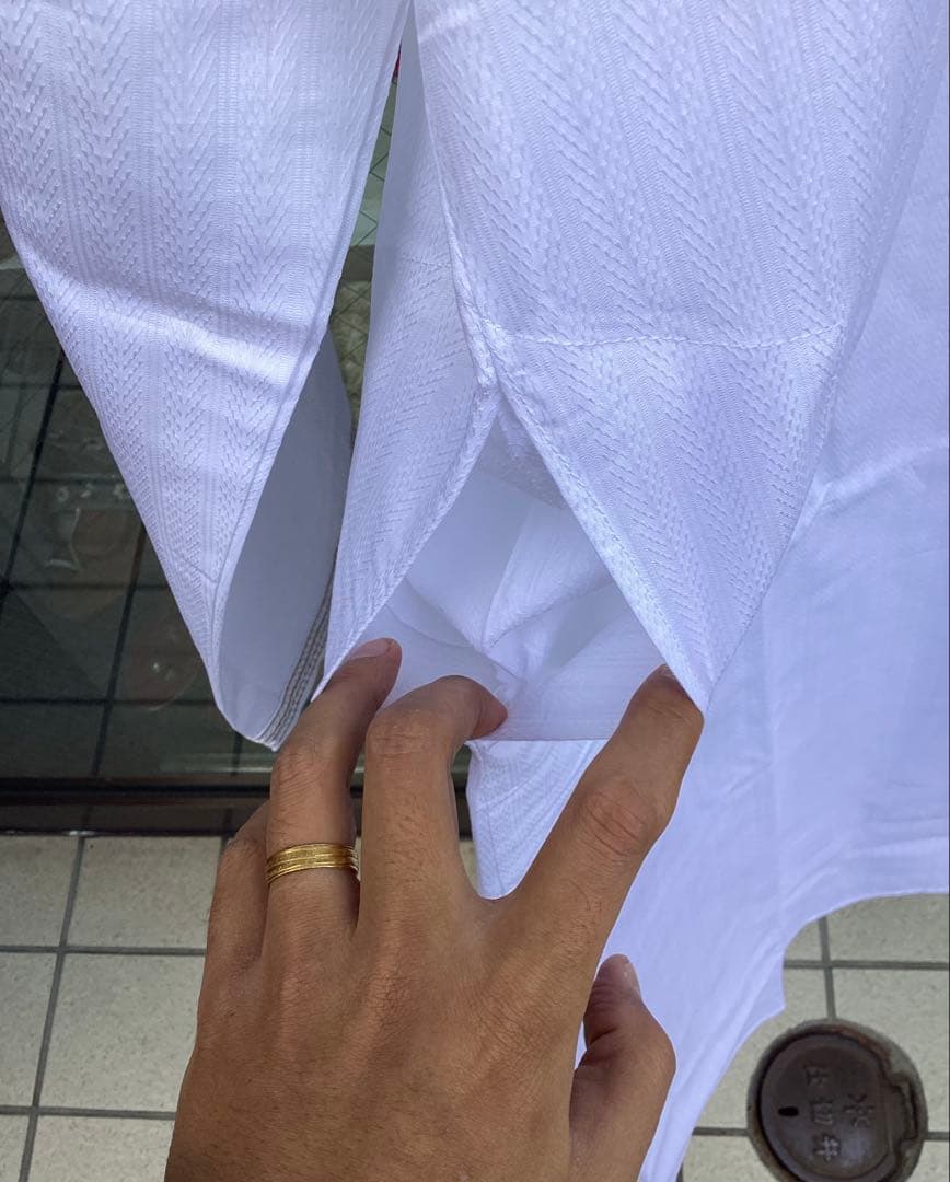 ホワイト カジュアル トップスとパンツセット