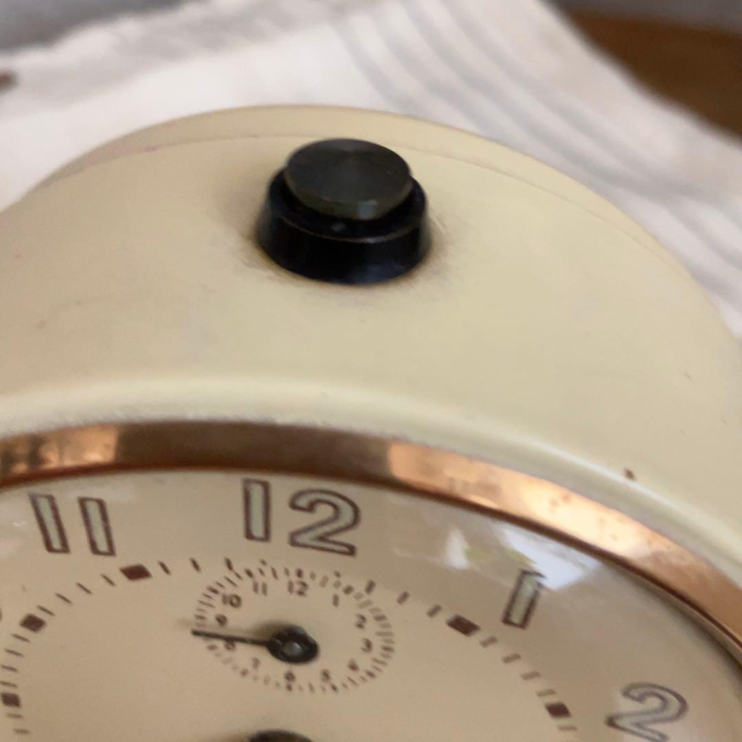 【最終価格】フランスアンティーク　置時計 クリーム色