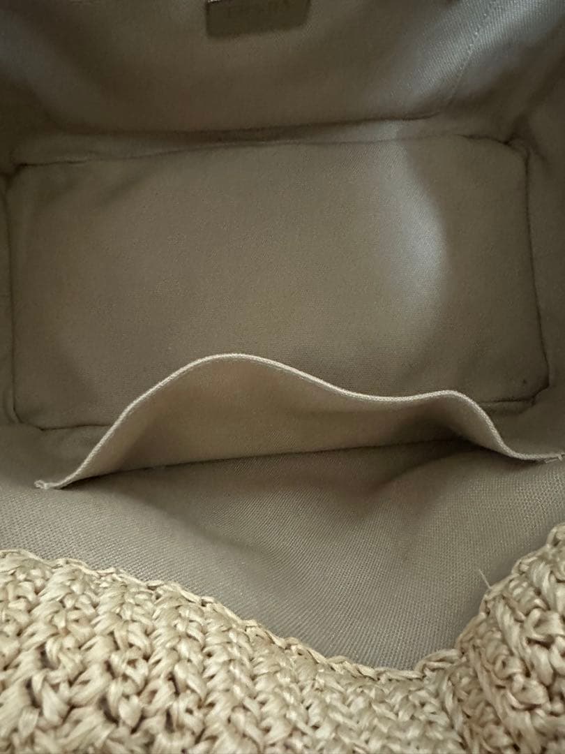 【PRADA】プラダカゴバッグ・ショルダー&タッセル付・プラダくまキーホルダー付