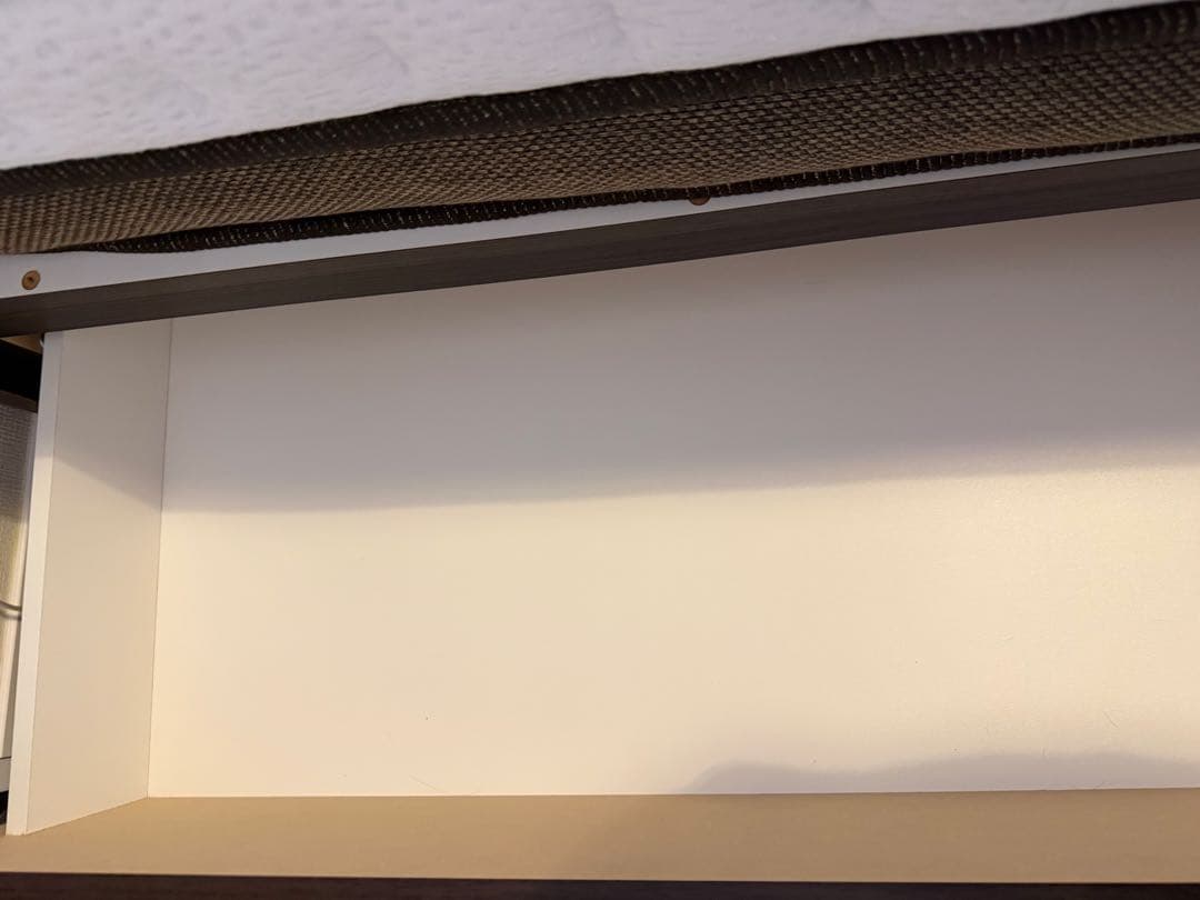 セミダブル　ニトリ ベッドフレーム ダークブラウン 引き出し付 マットレスセット