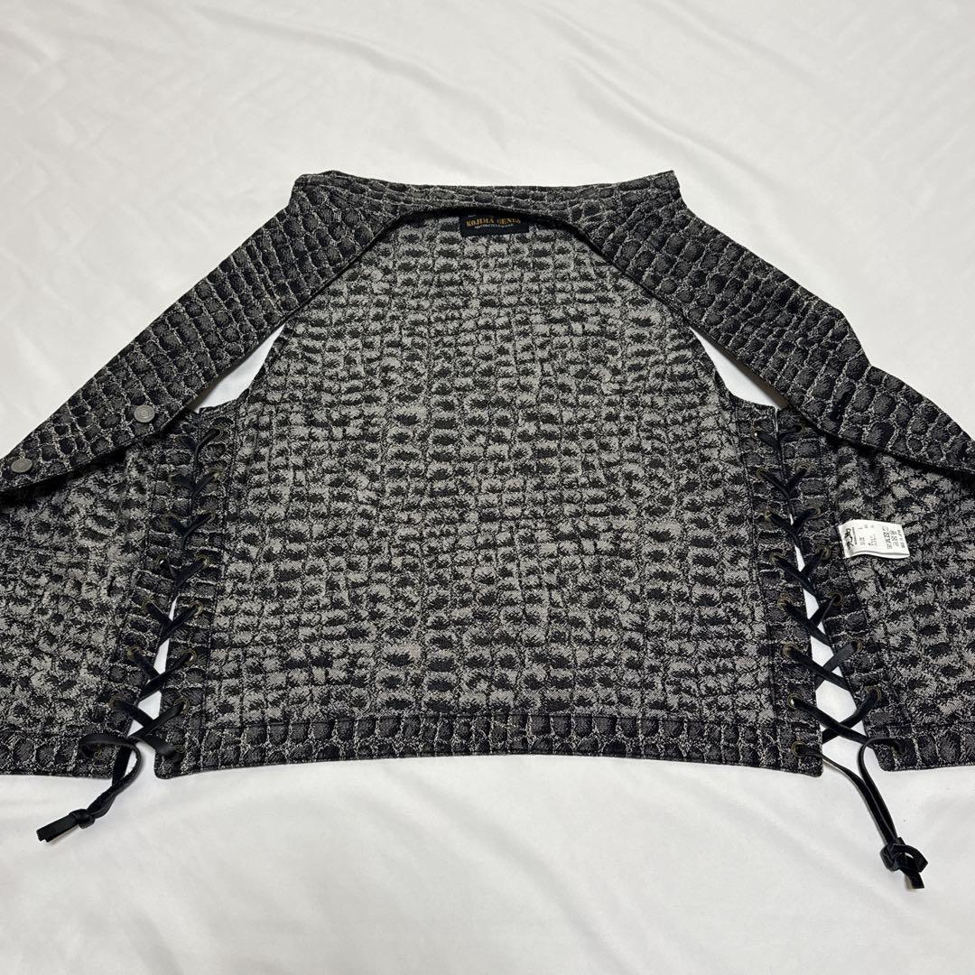 美品 児島ジーンズ クロコダイル柄 ベスト Lサイズ