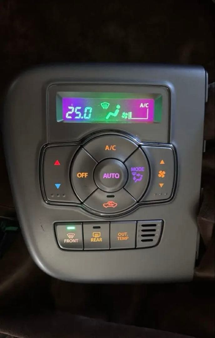 DA17Wエブリイ　限定一点　液晶反転レインボー　エアコンスイッチパネル