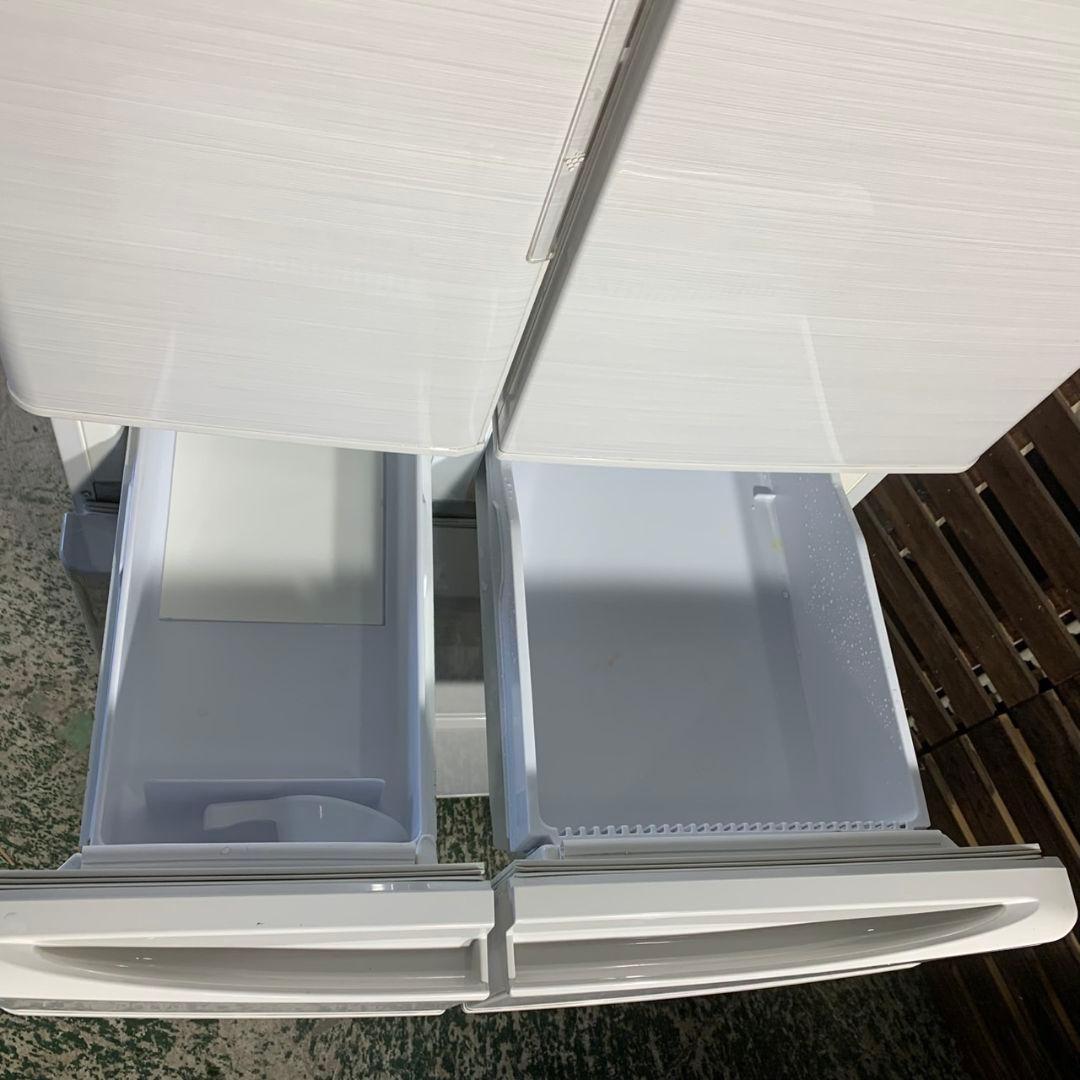 J258R SHARP 6ドア冷凍冷蔵庫 SJ-PF46C-H 2017年製