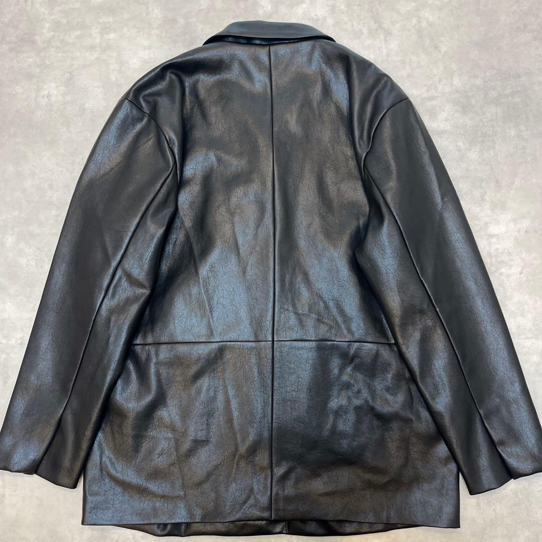 極美品◆RANDEBOO Vegan leather jacket◇ブラック
