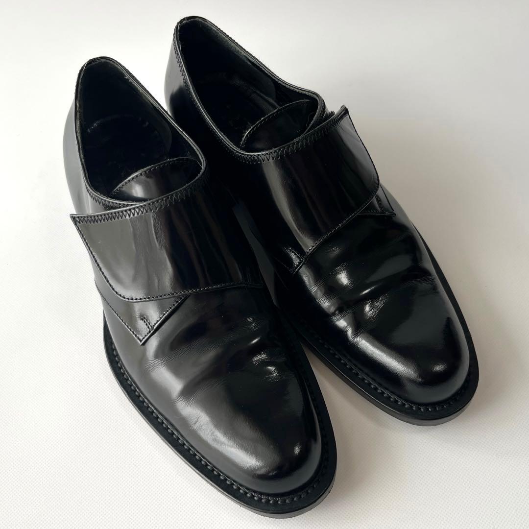 PRADA プラダ テープ ガラスレザー シューズ ストラップレザーシューズ