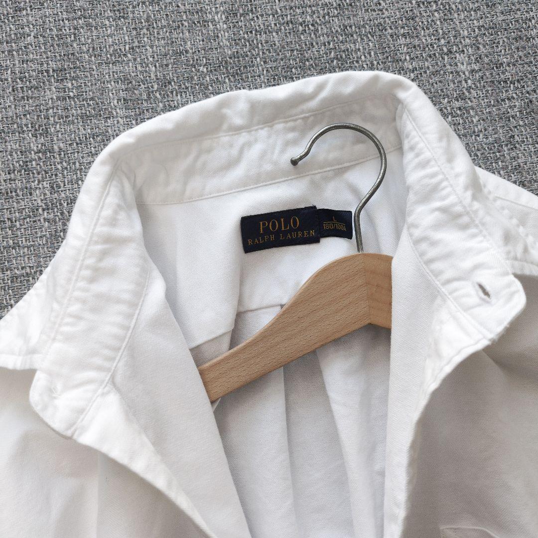 ラルフローレン　国内正規　オーバーサイズ　エンブレム刺繡　オックスフォードシャツ