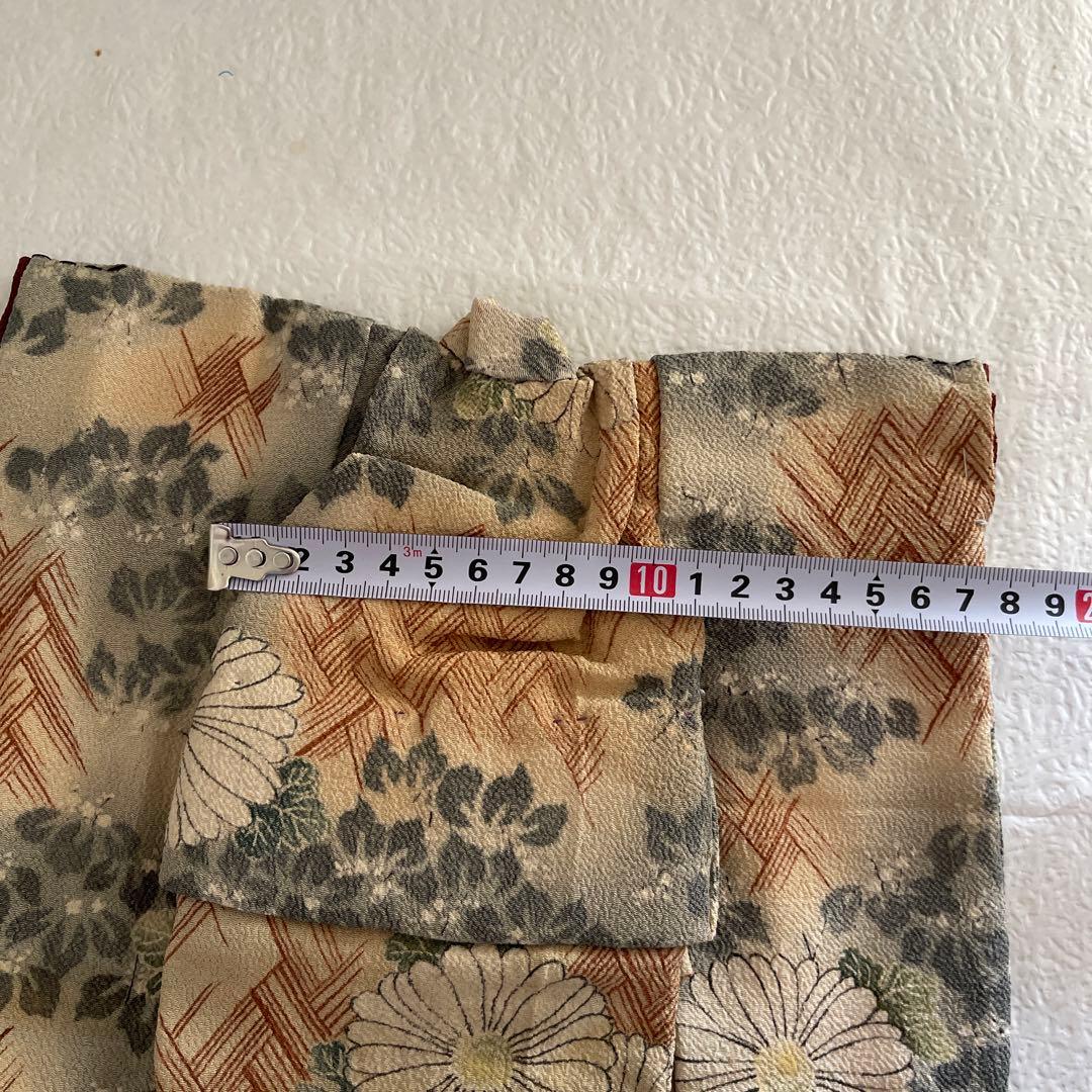 10148 人形の着物　古布　江戸縮緬　六号