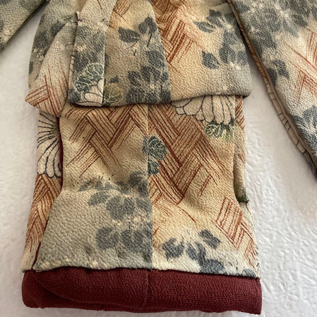 10148 人形の着物　古布　江戸縮緬　六号