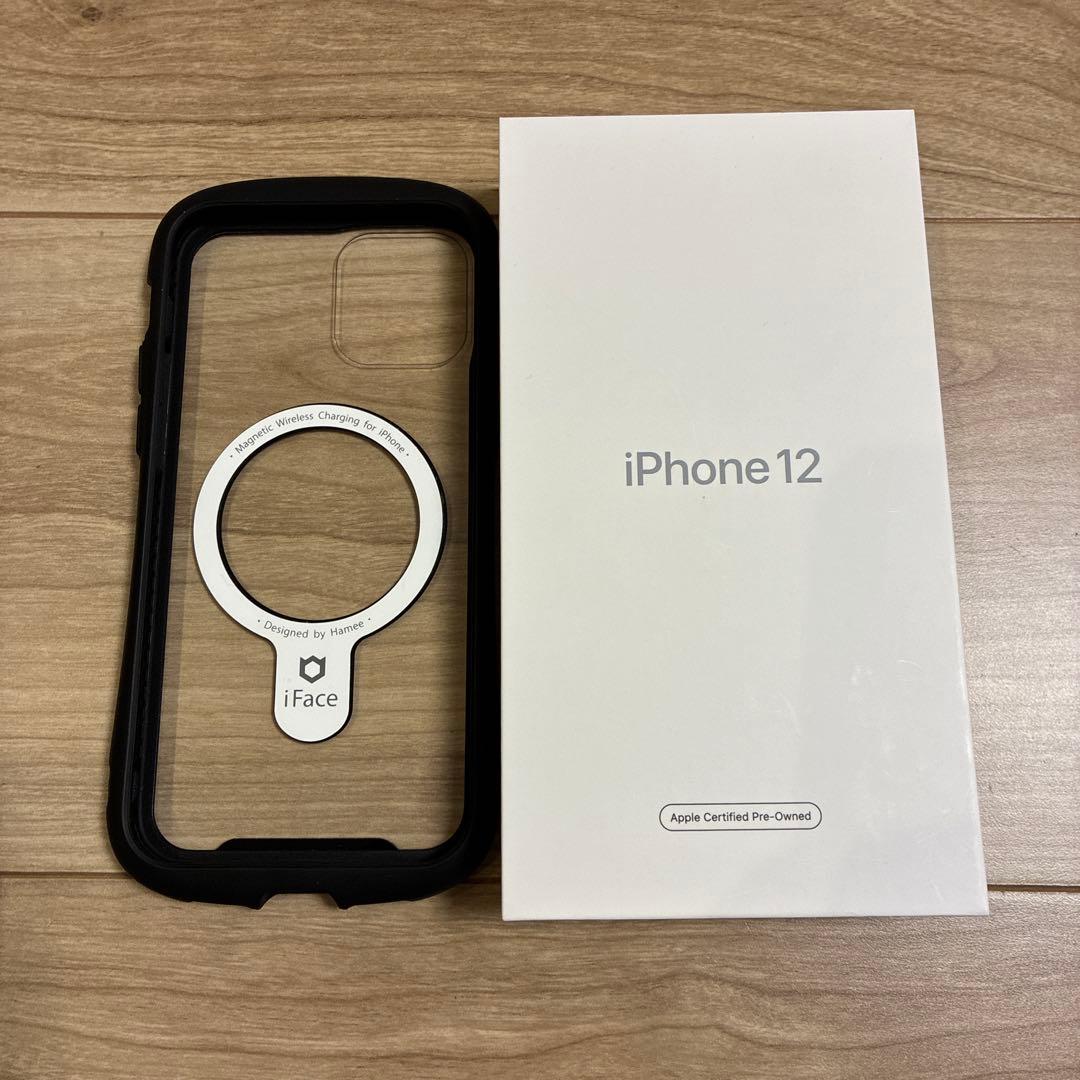 美品☆iPhone12 256GB ブラック iFaceケース フィルムつき