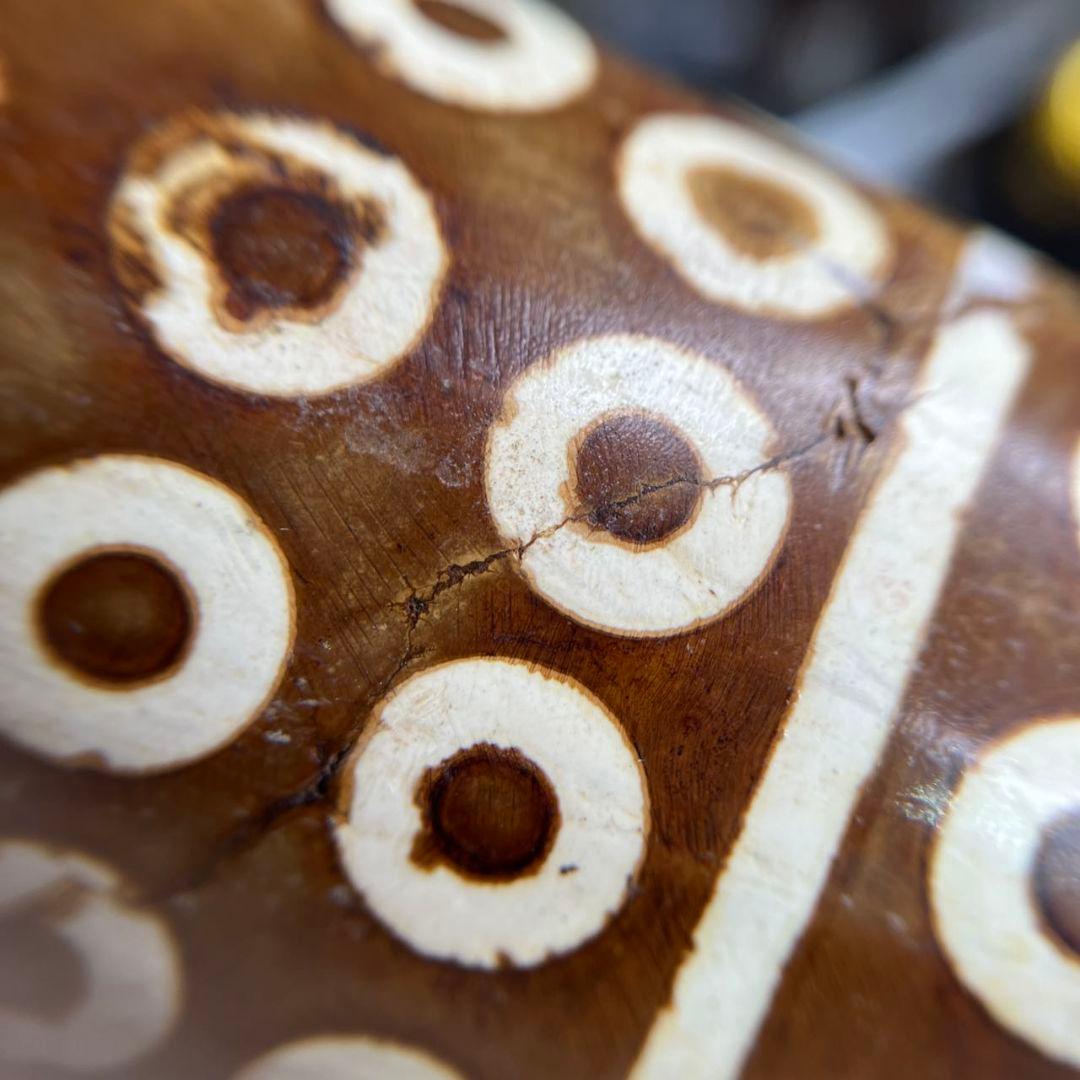 チベット超特大 多眼天珠 大天珠 ビーズ 開運 風水 信仰 時代物 置物